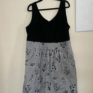 City Chic tank top dress with pockets, size 18.